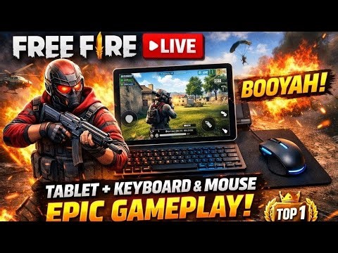 🔥 FREE FIRE LIVE STREAM | TABLET + KEYBOARD & MOUSE GAMEPLAY | INSANE BOOYAH MOMENTS! 🔥 #live