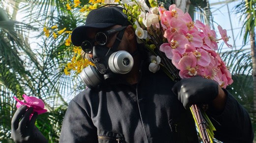 A mysterious floral artist brings beauty to fire escapes — and dumpsters
