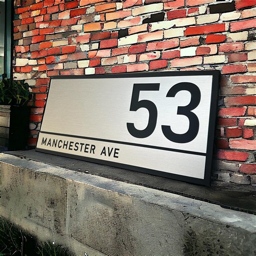Modern Double-layer House Number Plaque – Custom Address Sign ZENITH Rectangle - Etsy
