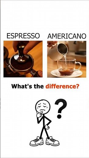 Espresso VS Americano ☕ | Latte VS Cappuccino 🥛 | What’s The Difference? 🤯 #facts #shorts #coffee