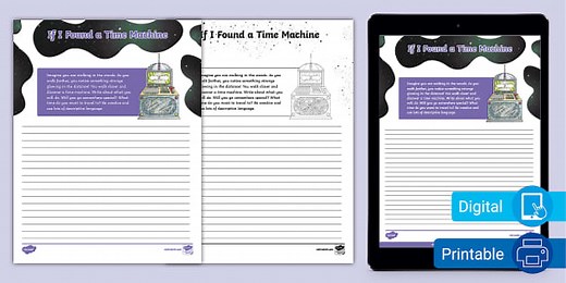 If I Found a Time Machine Narrative Writing Prompt