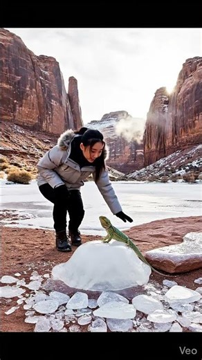 Icy Little Lizard Rescue #wildliferescue #animalrescue #shorts #icy