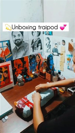 My FIRST Tripod UNBOXING 😱🔥 #Shorts #Unboxing #Tripod #trending #art #radharanisketch #drawing