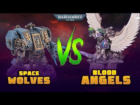 Space Wolves vs Blood Angels: A Warhammer 40k Battle Report | 10th Edition 2000pts