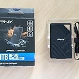 PNY RP60 2TB Portable SSD - Up to 2000MB/s, USB-C, USB 3.2 Gen2x2 - Rugged, IP65 Rated, Water/Dust/Drop Resistant - For Photos, Videos, Gaming and more - External Solid-State Drive - PSD0CS3060-2TB-RB