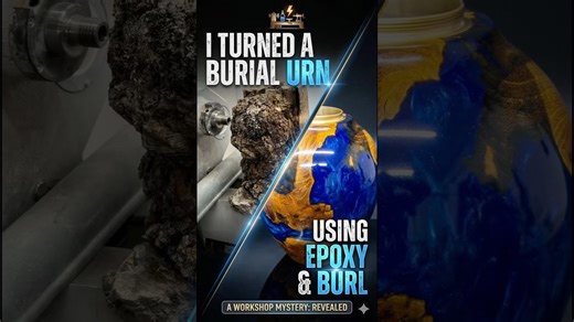 Woodturning a functional epoxy resin burial urn