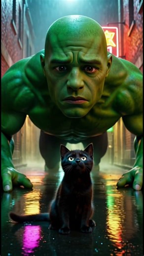 The Titan and the Tiny: A Hulk & Kitten Tale