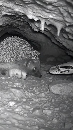 Mother Hedgehog Defends Babies, Giant Python Forced To Retreat