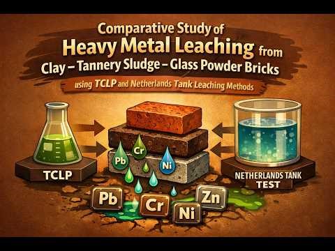Comparative Study of Heavy Metal Leaching from Clay–Tannery Sludge–Glass Powder Bricks 🧱
