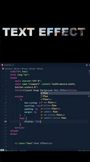 🔥 Amazing Image Inside Text Effect Using HTML & CSS | Modern Text Effect #coding #webdesign #html