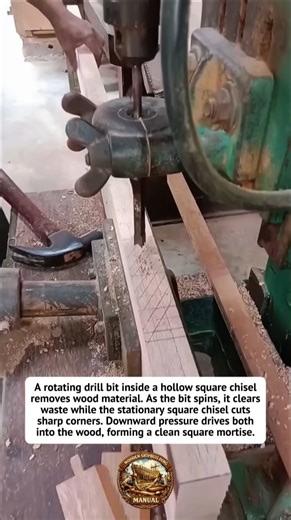 Precision Wood Mortising Machine in Action! #woodworking #powertools #DIYcraft