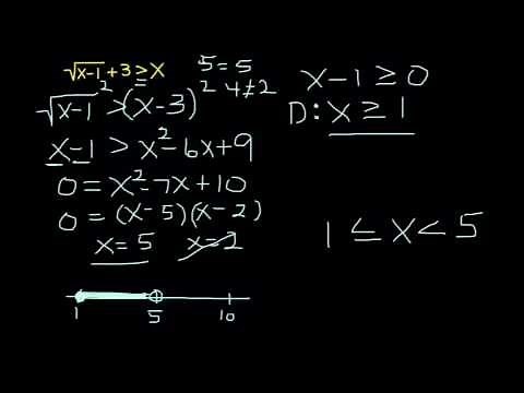 Solving Square Root Inequalities #2