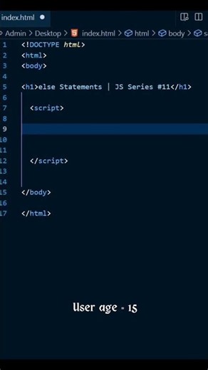 JS Series #11 — else Statements Explained 🔥 #coding #javascript #programming #webdesign