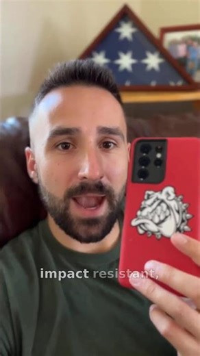 Samsung S21 & S22 tough case - Bulldog Graphic Impact Phone Case – Marine Red Military Shockproof...