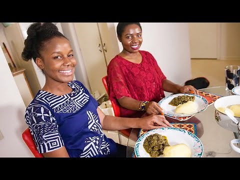 Making Pondu Soup and recipe (Congolese recipe)