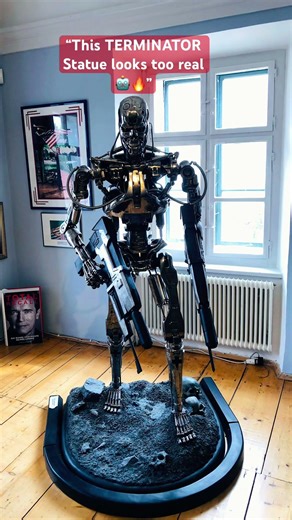 “Real-Life Terminator?! | Insane T-800 Statue” #shorts #youtube #terminator #cyborg #robots #scifi