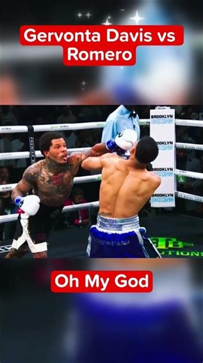 😮Davis vs Romero: The Explosive Fight 😲That Shook the Boxing World! #boxing #shorts #boxer