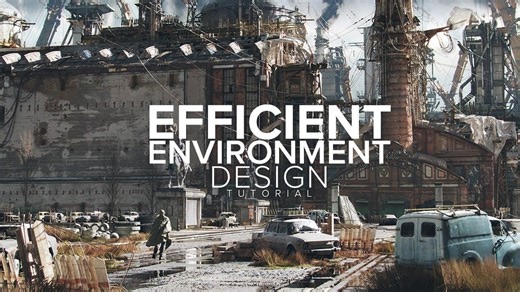 Blender制作搭建复杂三维场景环境教程 中英文字幕 Efficient Environment Design for Blender