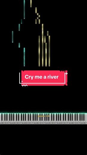 Cry me a river | tutorial | like/follow-more | #pianotok #pianocovers #pianotutorials