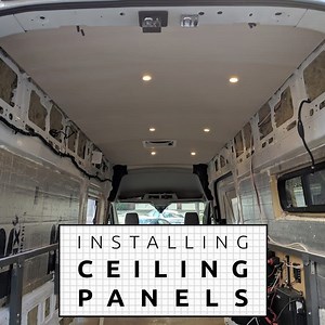 Ceiling Panel Installation in Camper Van Conversion » VanConverts.com
