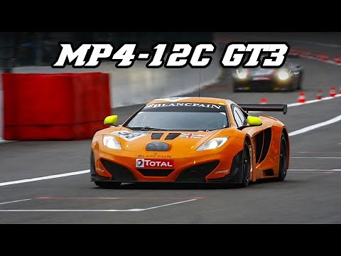 McLaren MP4-12C GT3 | fly-by's, flames and pits-stop action