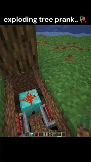 Exploding tree prank.. 🥀 #minecraft #shorts
