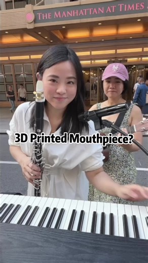**First time playing on a 3D Printed Clarinet Mouthpiece be like⁉️😎** What a fun experience to rearrange and play some cool music with friends in a pop up event last month near time square, using @syosmusic 3D printed mouthpiece 🎶🔥 . . . #musicianlife #femalemusician #klarinette #clarinetto #musicmemes #clarinetmemes #clarinette #musiciansdaily #reedplayer #單簧管 #클라리넷 #クラリネット #100daysofpractice #3dprinted #mouthpiece #streetperformance