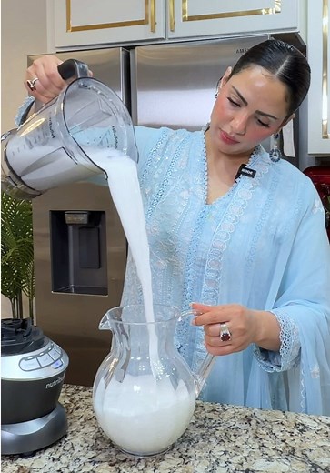 This is how I make lassi a super simple and refreshing drink, perfect for summer. I honestly love having it with every kind of meal! #lassi #summerdrink