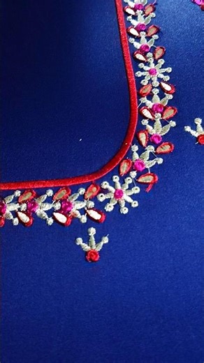 Simple neck design with heavy hands work design 💖