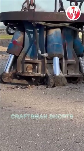 Robotic arm | Giant robot clamps down on concrete column