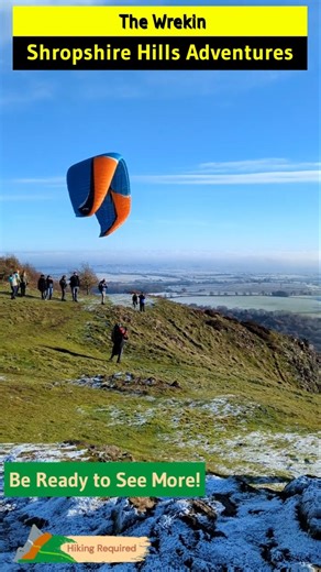 The Wrekin Paraglider - Shropshire Hills Adventures #shorts #hikingviews