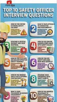 Top 10 Safety officer Interview Questions and Answers #healthandsafety #safetytraining #hse