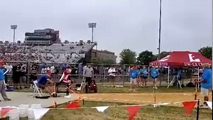 Logan High School’s Wyatt Peterson takes part in the event at UW-L. The freshman placed 5th in the shot put at the WIAA state tournament. | News 8 Now / News 8000