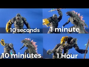SPEED CHALLENGE: Godzilla stopmotion in 10 seconds | 1 minute | 10 minutes | 1 hour