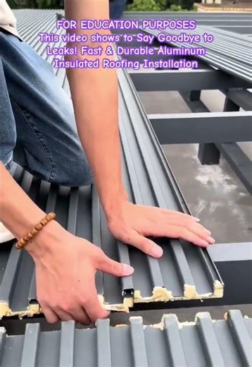 Modern Construction #shorts #AluminumRoofing #DIYConstruction #InsulatedPanels #WaterproofRoof
