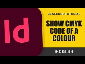 Show CMYK code of a color | Adobe Indesign Tutorial #16