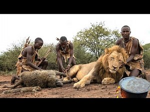 Hadzabe Tribe Biggest Baboon Hunt & Cooking || Documentary