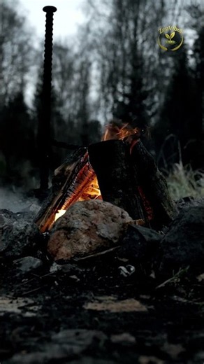 Flames Among the Forest Trees 🌿 #nature