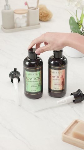 Castor Oil Shampoo & Conditioner Set 16 Fl Oz – Rosemary Mint – Cooling, Refreshing Scalp Care & Hair Strengthening Formula