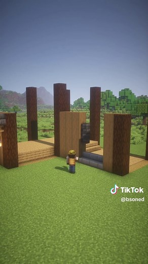 A spruce house build idea for Minecraft! Small/medium sized with cozy and warm features and modern-style architecture. #minecraft #minecraftbuilding #minecrafttutorial