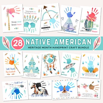 Native American Heritage Month Handprint Crafts, Preschool Art Activities