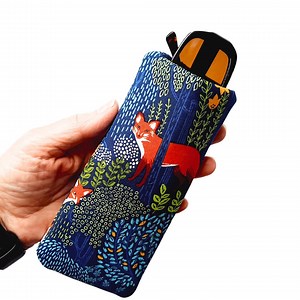 Fox Fabric Eyeglasses Case: Padded Soft Glasses Sleeve - Etsy