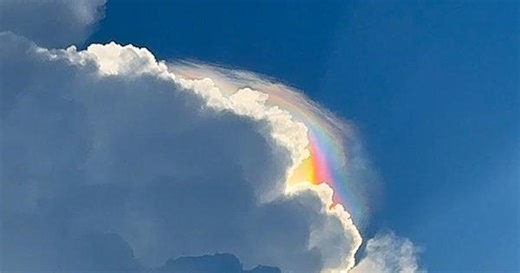 Rare phenomenon: Rainbow cloud appears in New Jersey sky