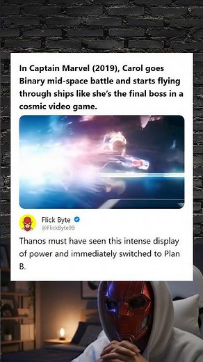 Captain Marvel 2019 Carol Danvers Goes Binary Mid-Space Battle Scene