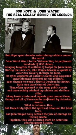 Bob Hope & John Wayne: The Real Legacy Behind the Legends