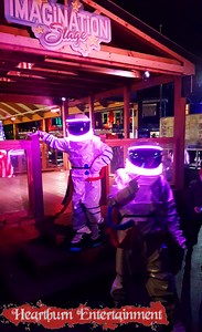 Space themed entertainment | Space themed performers | Out of this world themed entertainment | Astronaut entertainment | Astronaut performers | Heartburn Entertainment