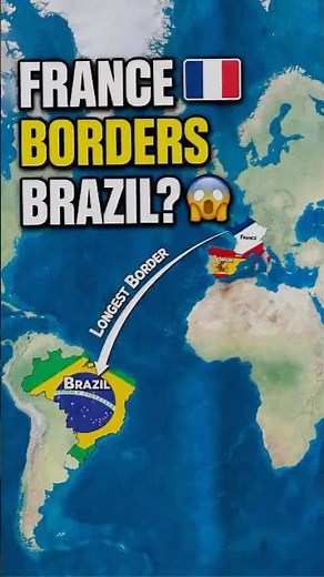 How Many Countries Actually Border France #geography #maps #shorts