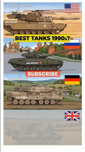 Best Tanks of the 1990s: M1A2 Abrams vs Leopard 2 vs Challenger 2 vs T-90 — Who Was King? 🔥