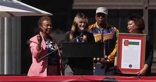 Watch: Olympic champion Alysa Liu introduced at Oakland gold medal celebration