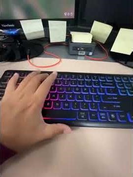 🌈 RGB Wireless Keyboard & Mouse 💻 Rechargeable Backlit Combo #shorts #rgbkeyboard #tech